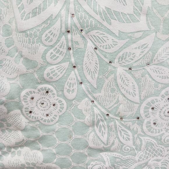 T-Shirt Size M Pastel Green Whimsycore Bloomcore Light Academia Fairycore Floral - Picture 4 of 15